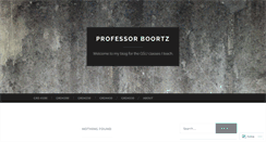 Desktop Screenshot of professorboortz.com