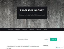 Tablet Screenshot of professorboortz.com